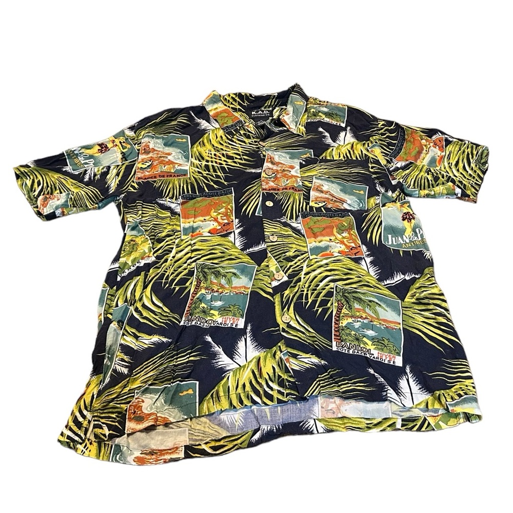 Vintage KAD Clothing Co Hawaiian shirt 100% rayon‎ XL
